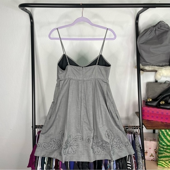 Maggy London Gray Spaghetti Strap Empire Waist Dress - Picture 3 of 6